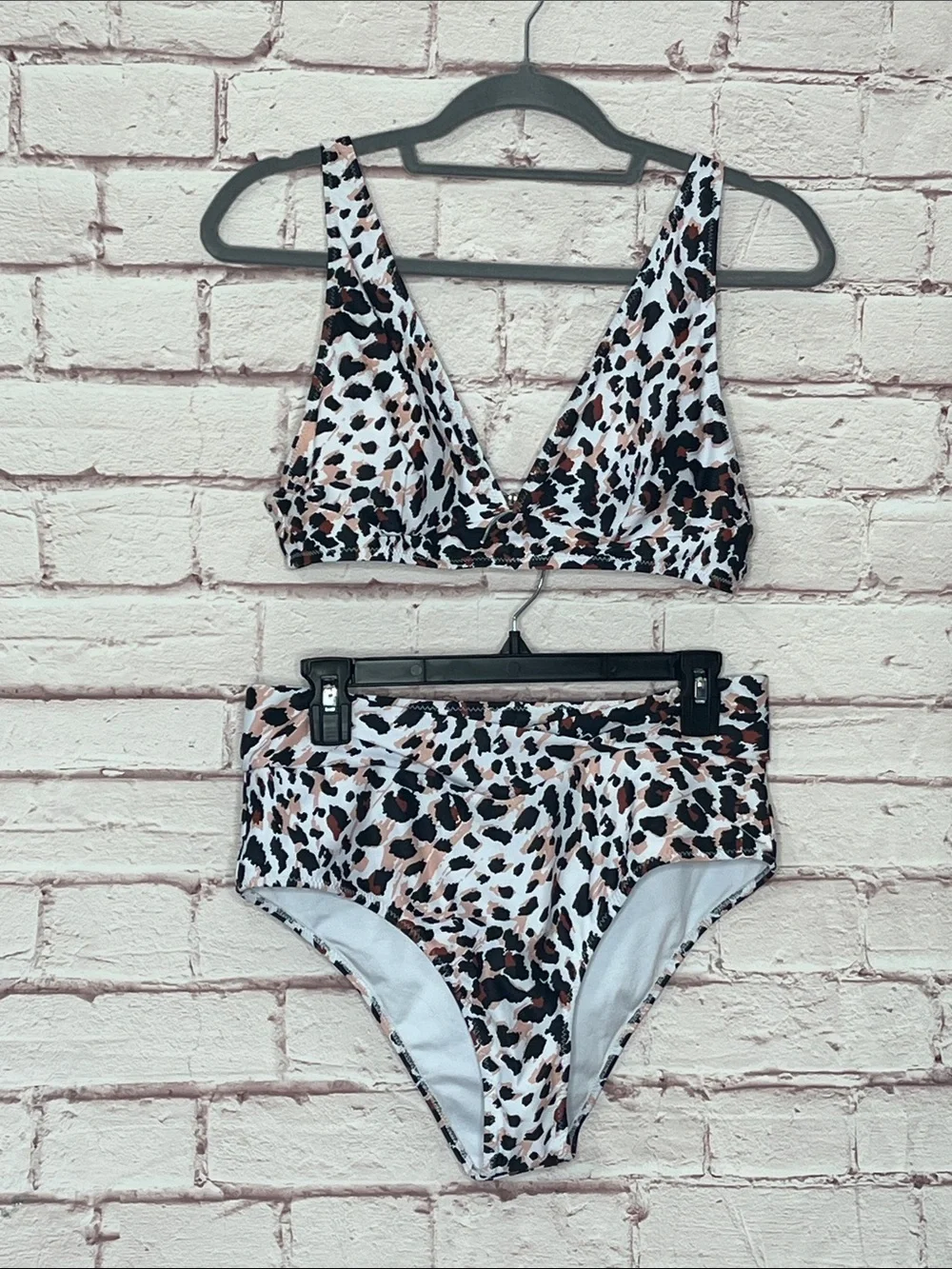 Boutique Leopard Print High Rise Bikini NWT Large